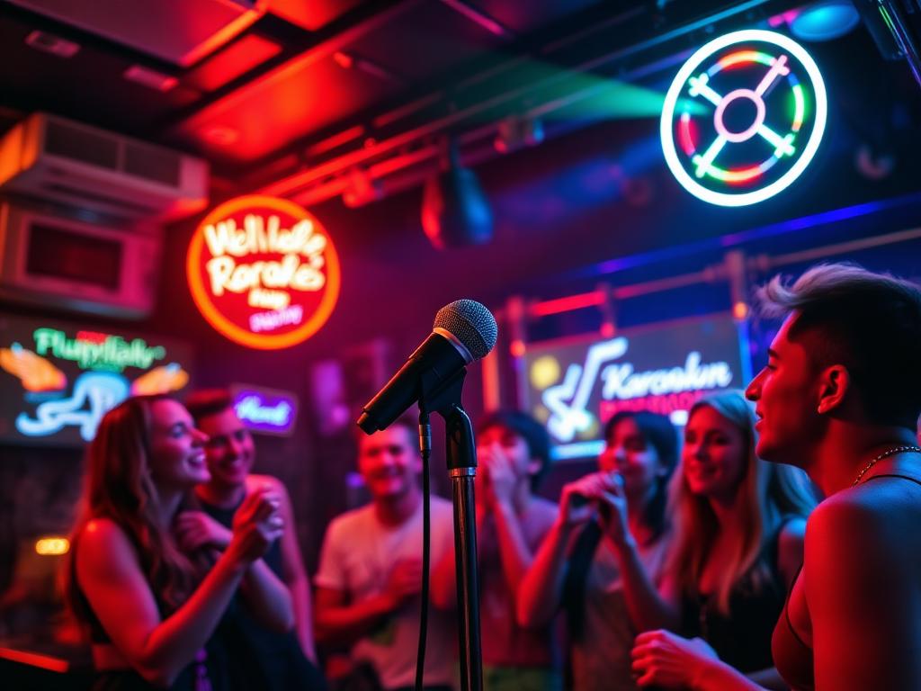 Ambiente nocturno de La Taberna de Luchito, en Plaza Jade